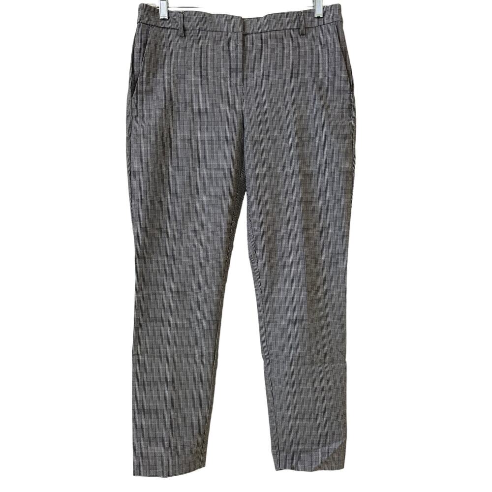 NWOT Adrienne Vittadini Size 12 Gray & Black Work Pants Slip Front Pockets